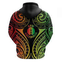 New Caledonia Day Zip Hoodie Polynesian Curves Reggae Color LT05 - Polynesian Pride