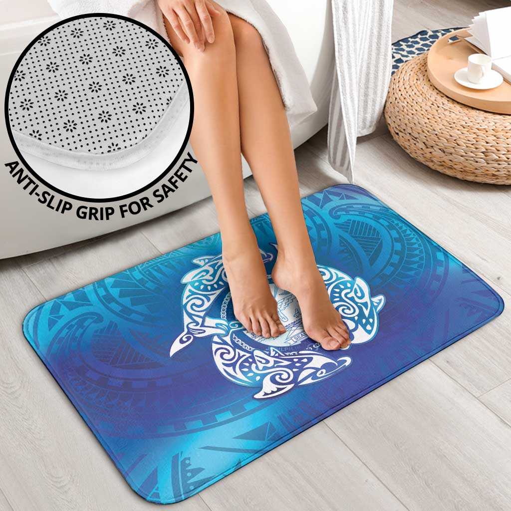 Marshall Islands Manit Day Bathroom Set Tribal Dolphin With Marshall Seal LT05 - Polynesian Pride