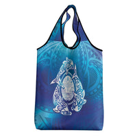Marshall Islands Manit Day Grocery Bag Tribal Dolphin With Marshall Seal LT05 - Polynesian Pride