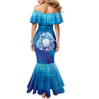 Marshall Islands Manit Day Mermaid Dress Tribal Dolphin With Marshall Seal LT05 - Polynesian Pride