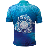 Marshall Islands Manit Day Polo Shirt Tribal Dolphin With Marshall Seal LT05 - Polynesian Pride