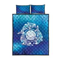 Marshall Islands Manit Day Quilt Bed Set Tribal Dolphin With Marshall Seal LT05 - Polynesian Pride