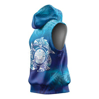 Marshall Islands Manit Day Sleeveless Hoodie Tribal Dolphin With Marshall Seal LT05 - Polynesian Pride