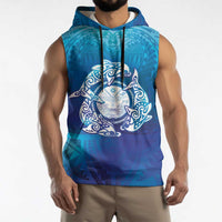 Marshall Islands Manit Day Sleeveless Hoodie Tribal Dolphin With Marshall Seal LT05 - Polynesian Pride
