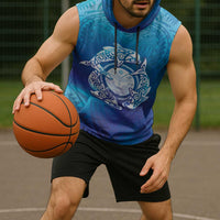 Marshall Islands Manit Day Sleeveless Hoodie Tribal Dolphin With Marshall Seal LT05 - Polynesian Pride