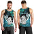 Aotearoa New Zealand Men Tank Top Paua Shell Fern Koru With Maori Hei Tiki LT05 - Polynesian Pride