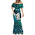 Aotearoa New Zealand Mermaid Dress Paua Shell Fern Koru With Maori Hei Tiki LT05 - Polynesian Pride