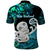 Aotearoa New Zealand Polo Shirt Paua Shell Fern Koru With Maori Hei Tiki LT05 - Polynesian Pride