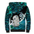 Aotearoa New Zealand Sherpa Hoodie Paua Shell Fern Koru With Maori Hei Tiki LT05 - Polynesian Pride