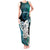 Aotearoa New Zealand Tank Maxi Dress Paua Shell Fern Koru With Maori Hei Tiki LT05 Women Green - Polynesian Pride