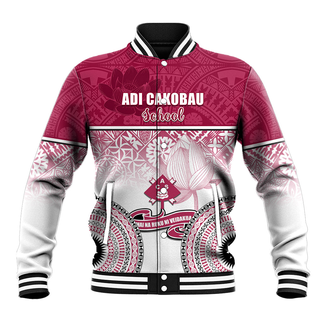 Adi Cakobau School Baseball Jacket 75th Anniversary LT05 Unisex Pink - Polynesian Pride