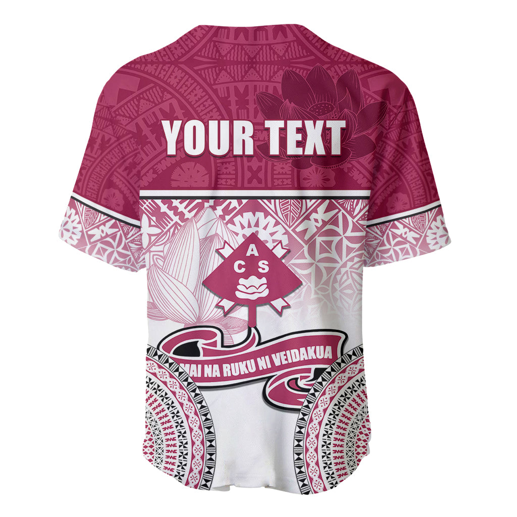 Personalized Adi Cakobau School Baseball Jersey With Fijian Tapa Pattern LT05 - Polynesian Pride