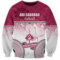 Personalized Adi Cakobau School Sweatshirt With Fijian Tapa Pattern LT05 Unisex Pink - Polynesian Pride