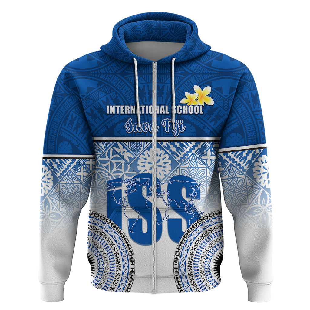 Personalized International School Suva Hoodie With Fijian Tapa Pattern LT05 - Polynesian Pride