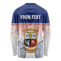 Personalized Marist Brothers High School Long Sleeve Shirt With Fijian Tapa Pattern LT05 - Polynesian Pride