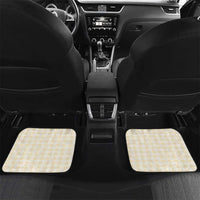 Hawaii Palaka Car Mats Yellow Tribal Pattern With Tropical Flowers LT05 Set 2pcs - Back Yellow - Polynesian Pride
