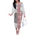 Aotearoa New Zealand Family Matching Off Shoulder Long Sleeve Dress and Hawaiian Shirt Maori Marae Pattern Tiki LT05 Mom's Dress White - Polynesian Pride