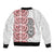 Aotearoa New Zealand Sleeve Zip Bomber Jacket Maori Marae Pattern Tiki LT05 - Polynesian Pride