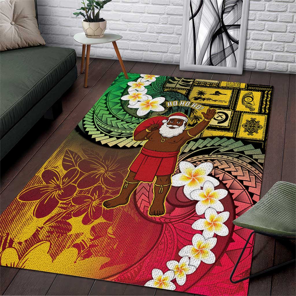 Vanuatu Christmas Area Rug Ni-Van Santa Retro Style LT05 Colorful - Polynesian Pride