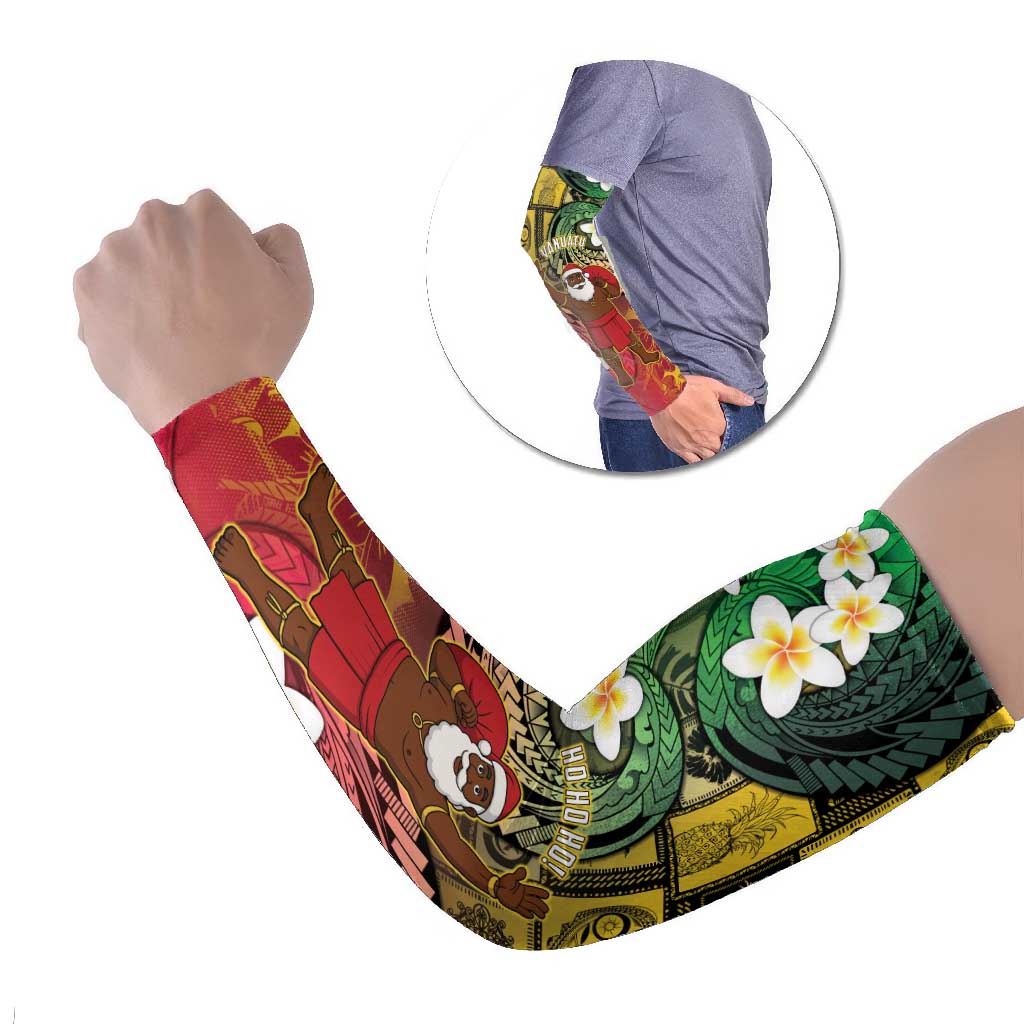 Vanuatu Christmas Arm Sleeves Ni-Van Santa Retro Style LT05 Set of 2 Colorful - Polynesian Pride