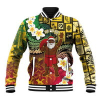 Vanuatu Christmas Baseball Jacket Ni-Van Santa Retro Style LT05 Unisex Colorful - Polynesian Pride