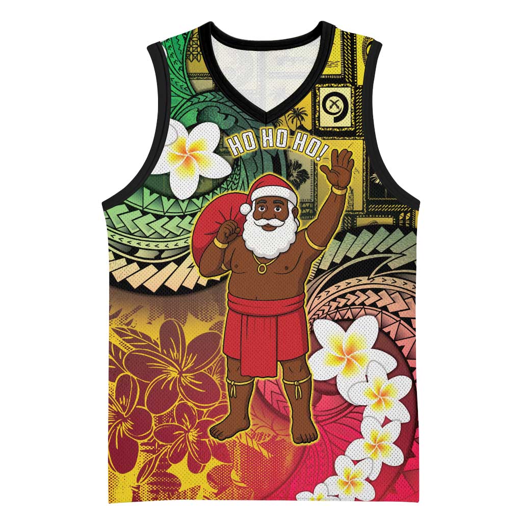 Vanuatu Christmas Basketball Jersey Ni-Van Santa Retro Style LT05 Unisex Colorful - Polynesian Pride