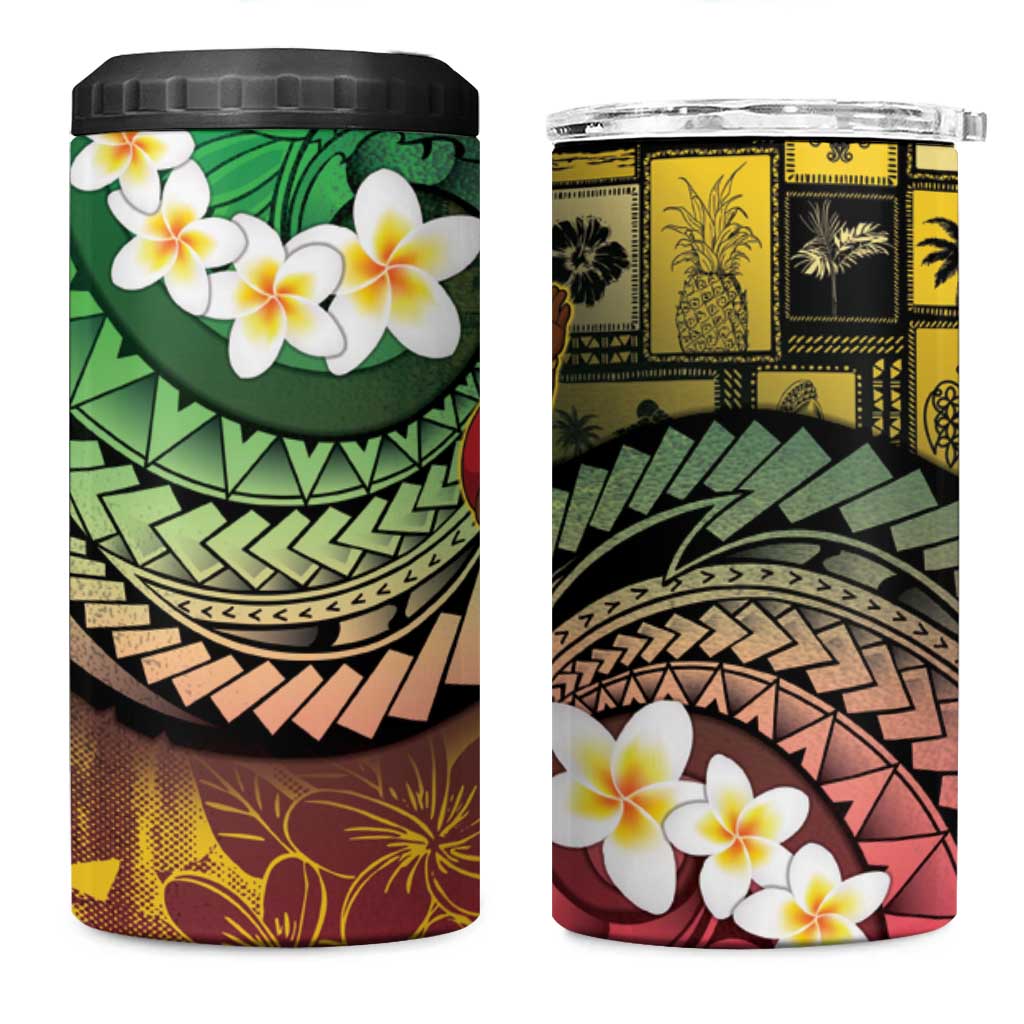Vanuatu Christmas 4 in 1 Can Cooler Tumbler Ni-Van Santa Retro Style LT05 One Size: 16 oz Colorful - Polynesian Pride