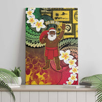 Vanuatu Christmas Canvas Wall Art Ni-Van Santa Retro Style LT05 - Polynesian Pride
