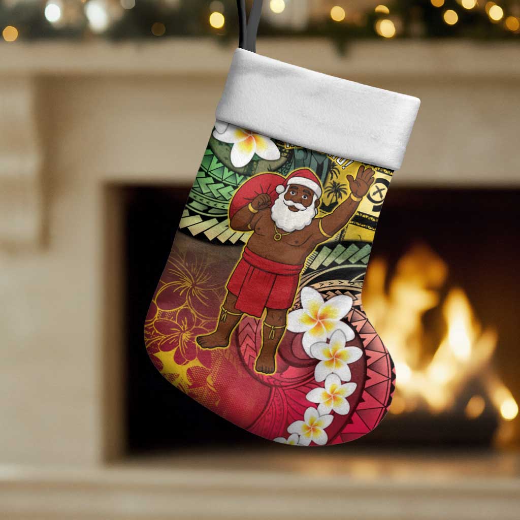 Vanuatu Christmas Stocking Ni-Van Santa Retro Style LT05 Set of 2 Colorful - Polynesian Pride