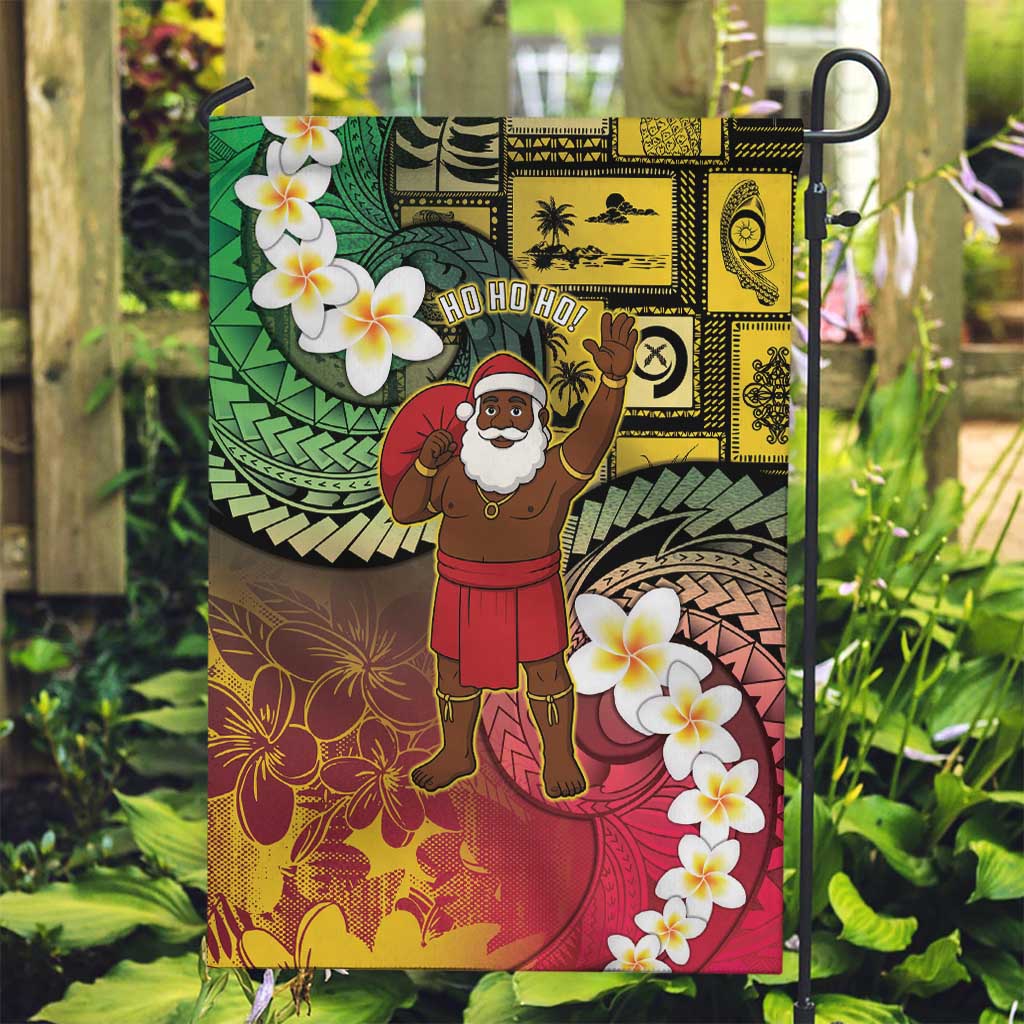 Vanuatu Christmas Garden Flag Ni-Van Santa Retro Style LT05 Garden Flag Colorful - Polynesian Pride