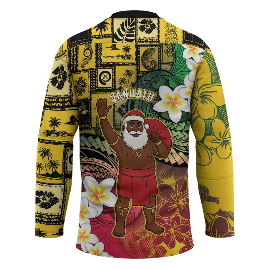 Vanuatu Christmas Hockey Jersey Ni-Van Santa Retro Style LT05 - Polynesian Pride