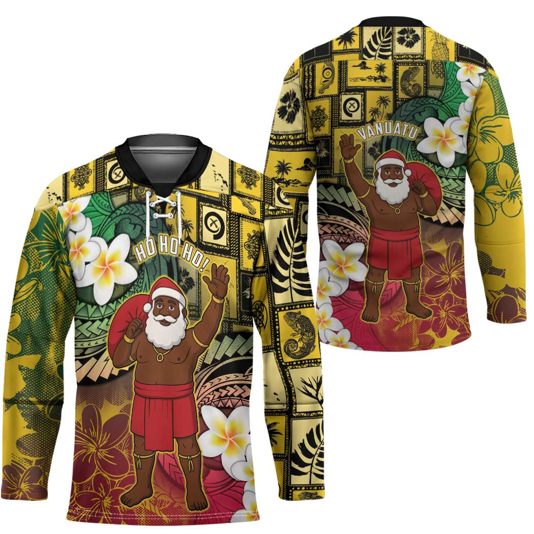 Vanuatu Christmas Hockey Jersey Ni-Van Santa Retro Style LT05 - Polynesian Pride