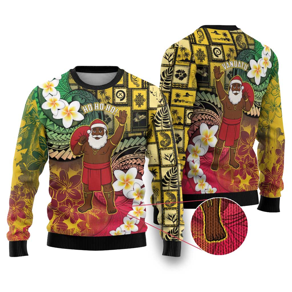 Vanuatu Christmas Ugly Christmas Sweater Ni-Van Santa Retro Style LT05 Colorful - Polynesian Pride