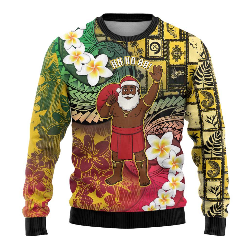 Vanuatu Christmas Ugly Christmas Sweater Ni-Van Santa Retro Style LT05 - Polynesian Pride