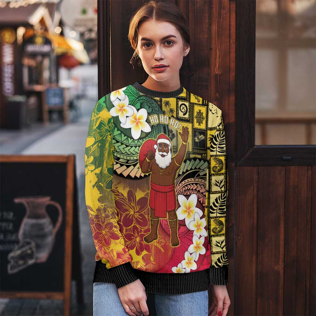 Vanuatu Christmas Ugly Christmas Sweater Ni-Van Santa Retro Style LT05 - Polynesian Pride