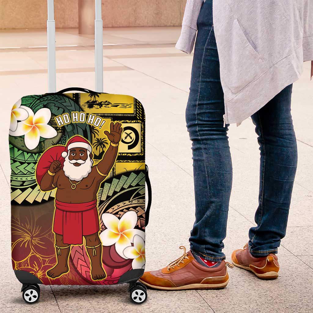 Vanuatu Christmas Luggage Cover Ni-Van Santa Retro Style LT05 Colorful - Polynesian Pride