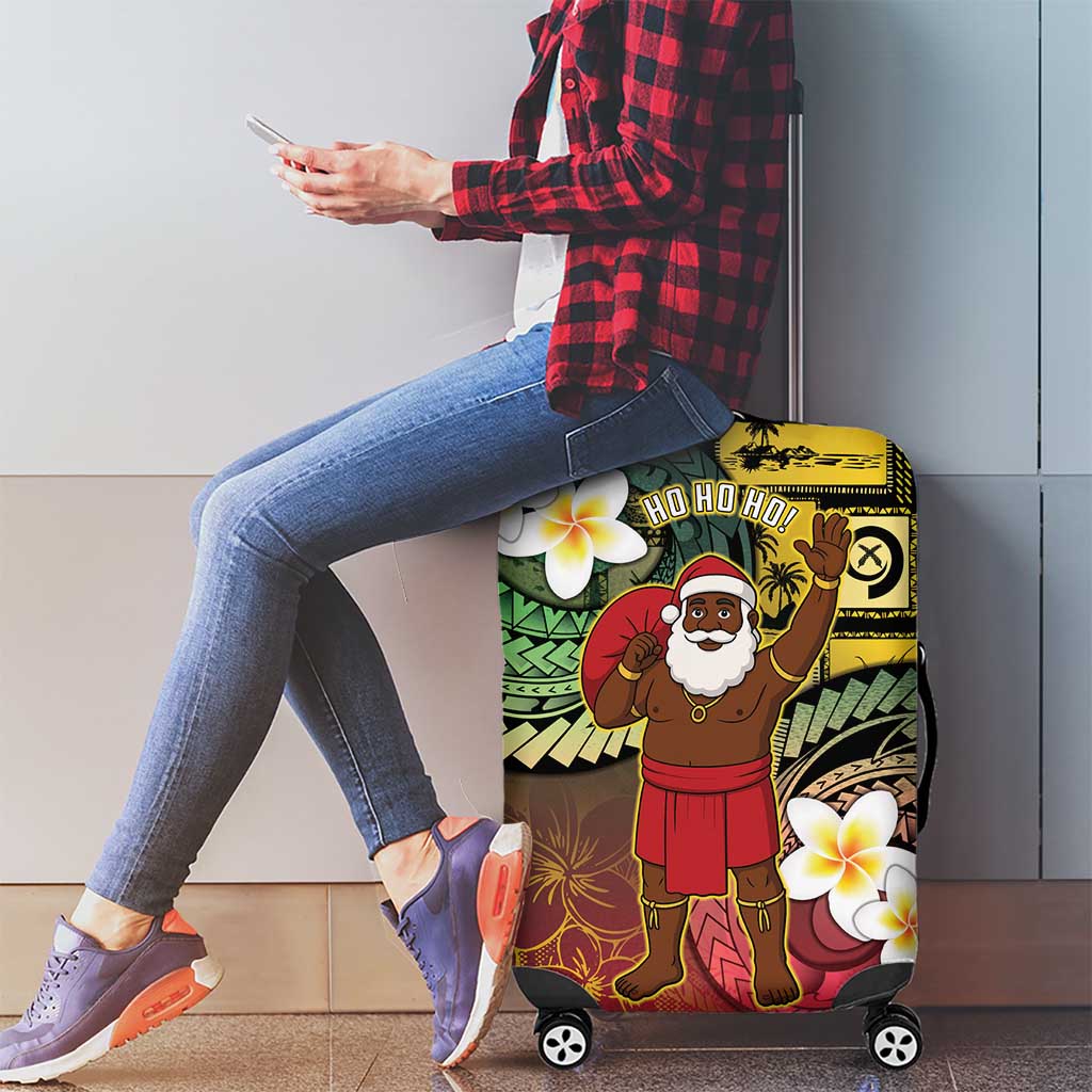 Vanuatu Christmas Luggage Cover Ni-Van Santa Retro Style LT05 - Polynesian Pride