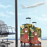 Vanuatu Christmas Luggage Cover Ni-Van Santa Retro Style LT05 - Polynesian Pride