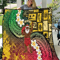 Vanuatu Christmas Quilt Ni-Van Santa Retro Style LT05 Colorful - Polynesian Pride