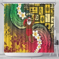 Vanuatu Christmas Shower Curtain Ni-Van Santa Retro Style LT05 - Polynesian Pride