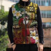Vanuatu Christmas Sleeveless Puffer Jacket Ni-Van Santa Retro Style LT05 - Polynesian Pride