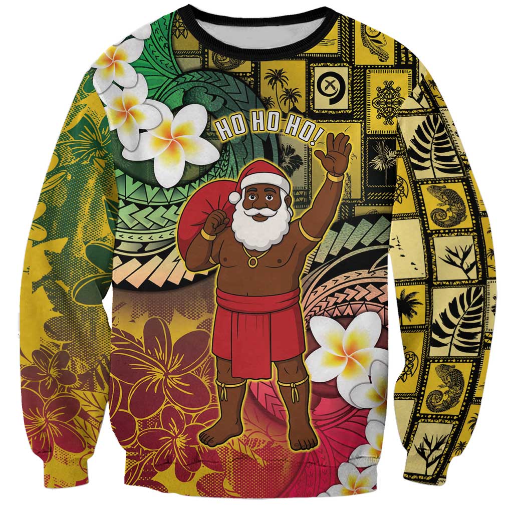 Vanuatu Christmas Sweatshirt Ni-Van Santa Retro Style LT05 Unisex Colorful - Polynesian Pride