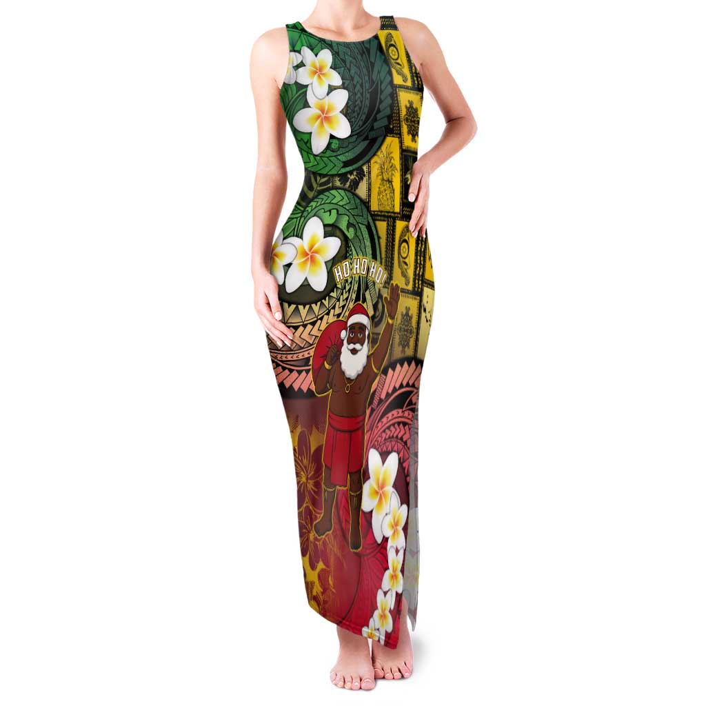 Vanuatu Christmas Tank Maxi Dress Ni-Van Santa Retro Style LT05 Women Colorful - Polynesian Pride