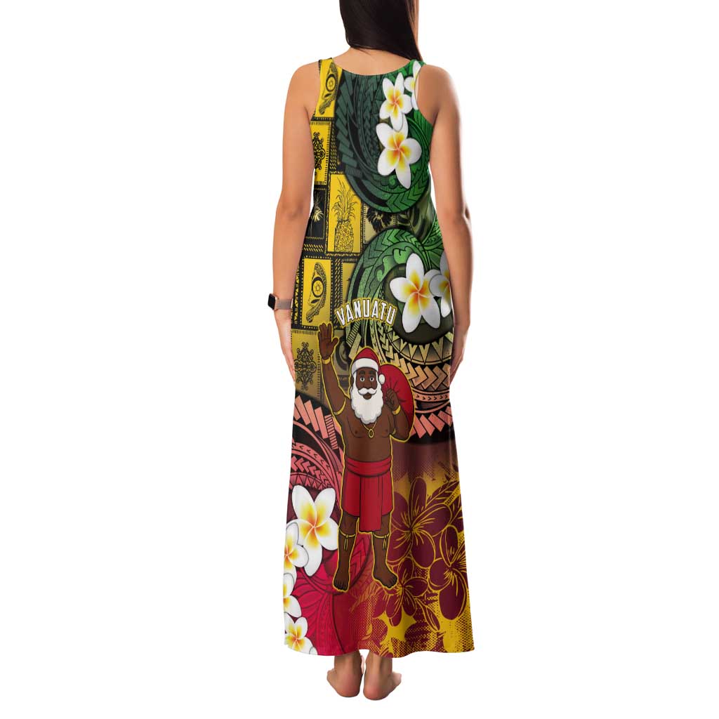 Vanuatu Christmas Tank Maxi Dress Ni-Van Santa Retro Style LT05 - Polynesian Pride