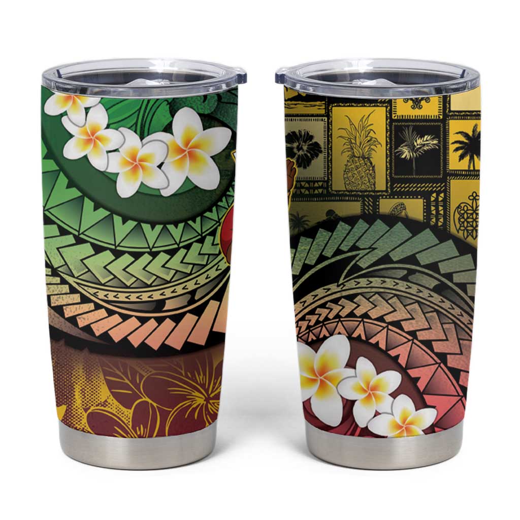 Vanuatu Christmas Tumbler Cup Ni-Van Santa Retro Style LT05 Colorful - Polynesian Pride