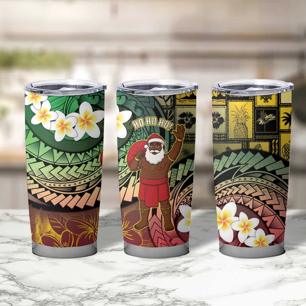 Vanuatu Christmas Tumbler Cup Ni-Van Santa Retro Style LT05 - Polynesian Pride