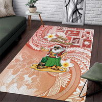 Hawaii Mele Kalikimaka Area Rug Hula Santa Retro Style Red LT05 Red - Polynesian Pride