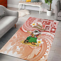Hawaii Mele Kalikimaka Area Rug Hula Santa Retro Style Red LT05 - Polynesian Pride