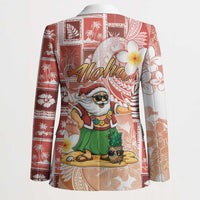 Hawaii Mele Kalikimaka Blazer Hula Santa Retro Style Red LT05 - Polynesian Pride