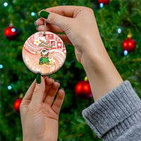 Hawaii Mele Kalikimaka Ceramic Ornament Hula Santa Retro Style Red LT05 - Polynesian Pride